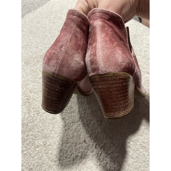 Steve Madden Pink Velvet Ankle Booties - Picture 6 of 11